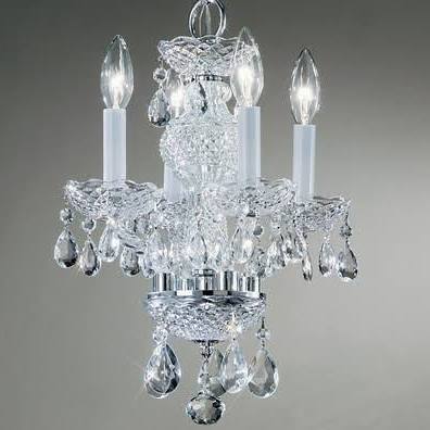 Classic Lighting 8204 GP I Monticello Mini Chandelier in Gold Plated with Italian Crystal